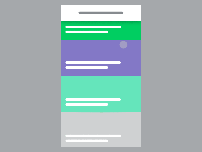 Elastic List after effects animation bounce elastic gif interaction rantmedia ui ux