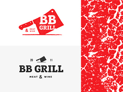 BB Grill - logo beef grill knife logo logotype mark meat steak typo typography