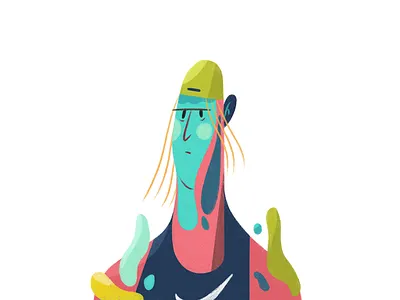 Never Save Anything for the Swim Back aquatic art bright colours doodle drawing illustration illustrator photoshop shapes swimmer water