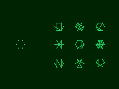 Unused Concept dots dynamic for sale logo unused