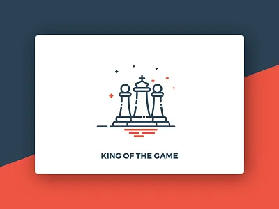 King Of The Game chess game icons indoor king line pawn sports