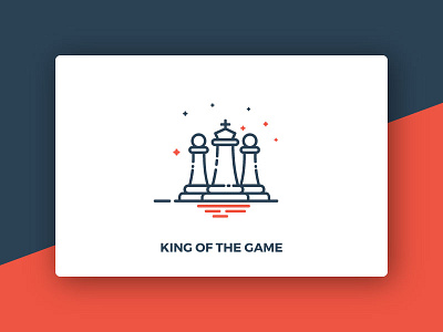 King Of The Game chess game icons indoor king line pawn sports