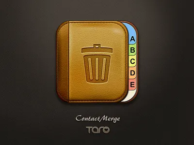 Contact Icon for iOs6 app book contact cattlehide dictionary icon ios6 material realism vintage