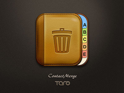 Contact Icon for iOs6 app book contact cattlehide dictionary icon ios6 material realism vintage