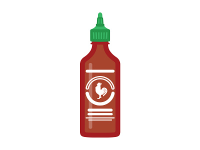 Sriracha hot sauce simple sriracha vector