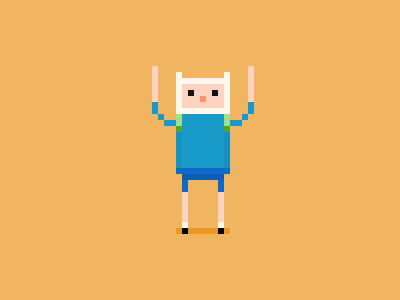 Octobit #9 - Finn The Human adventure time octobit pixel art