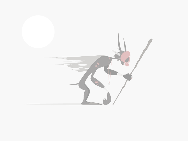 Trekking Devil animation devil gif moon tribal walking
