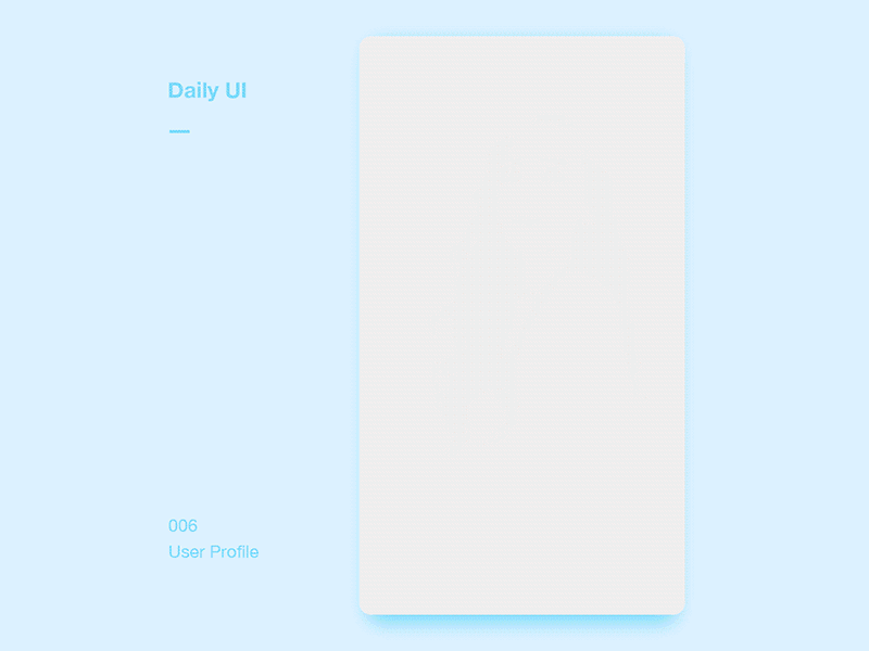 #006 User Profile daily ui dribbble dynamic efficiency icon shanghai simple user profile ux