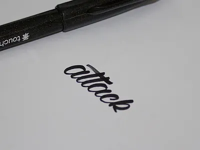 Attack calligraphy custom type hand lettering lettering type typo typography