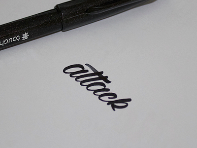 Attack calligraphy custom type hand lettering lettering type typo typography