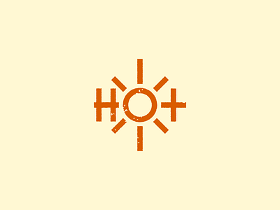 HOT D%#N! hot logo summer sun