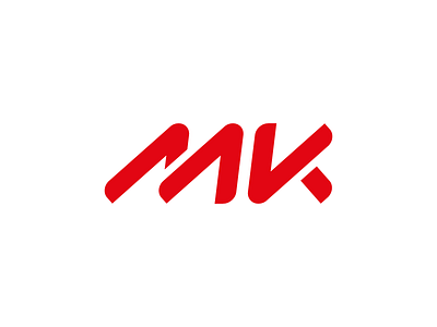 MK logo initials letters lines logo logotype mk monogram red speed stripes type typography