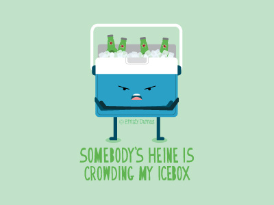 Icebox beer cooler funny handlettering illustration illustrator lettering weezer