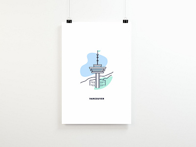 Vancouver icon illo illustration illustrations line work poster strokes