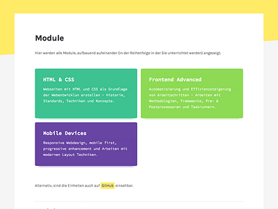 SAE Frontend Skriptum - Modules Overview