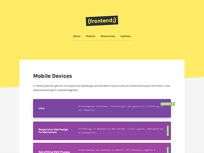 SAE Frontend Skriptum - Units Overview