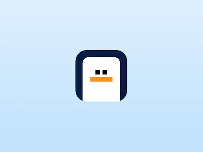 Penguin (bright) android animal app application bird cube flat game icon ios penguin square