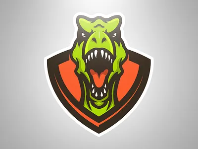 T-Rex dino dinosaur jurassic logo matthew doyle raptor sports trex vector