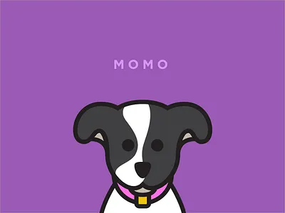 Momo dog illustration momo vector