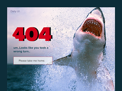 Daily UI 008: 404 Shark attack 404 attack dailyui shark