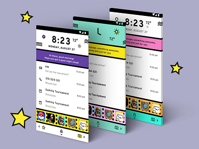 comic book inspired mobile UI colors comic book fun mobile playful ui