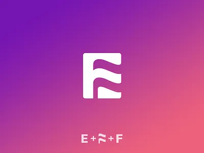 E + F + flag icon brand mark branding branding agency dubai elegant logo flag icon letter e logo mark negative space negative space logo startup