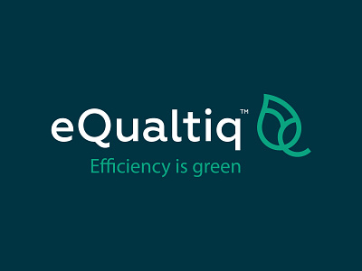 Equaltiq iq leaf logo monogram q quality symbol