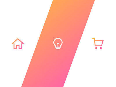 Drawing tab bar icons cart gradient home icon idea shopping tab