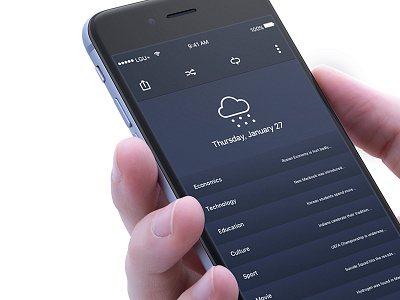 News App Concept app clean flat ios mobile news ui
