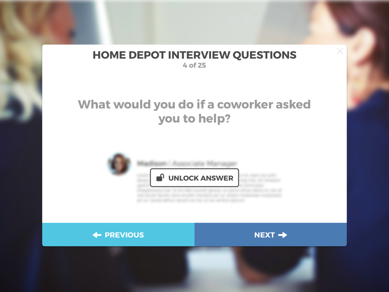 Example of Interview Questions Modal