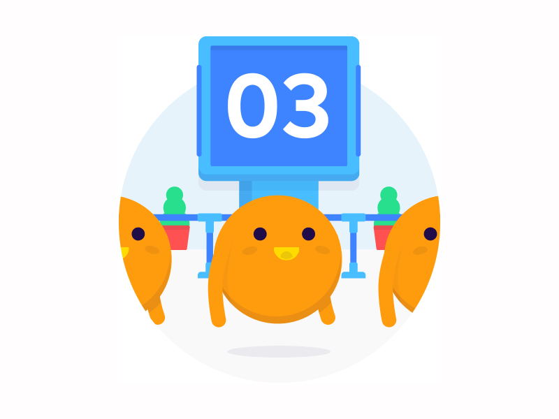 Monese - queueing animation 2d after effects animation characters finance fintech gif illustration loop motion graphics queue