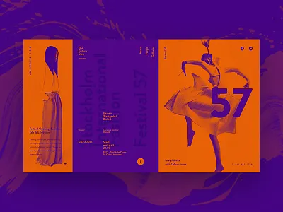 Festival 57 concept design desktop grid minimal minimalism promo site typo violet web