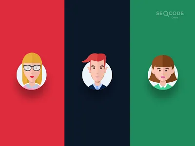 Our team characters illustrations for project SEOCODE characters design flat illustrations ilustration minimal people psd template vector wordpress theme