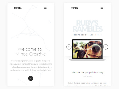 Minos redesign design portfolio website