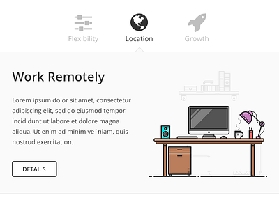 Tabs concept html slider table tabs web design website