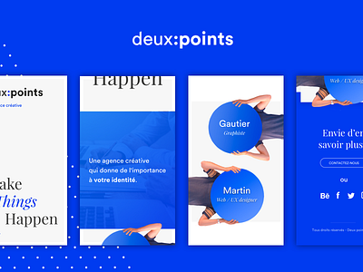 Deux points debut deux points first shot mobile ui ux web webdesign website