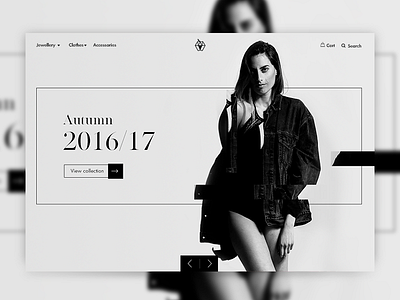 Fashion Shop Slider black carousel editorial eshop fasion landing page minimal slider ui white