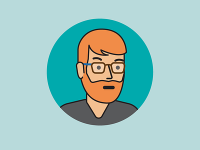 Portrait of an angry me angry avatar glasses stroke