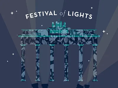 Berlin Lights berlin colours festival flat graphic illustration jungle lights