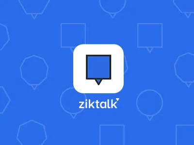 Ziktalk App app icon application branding logo uidesign