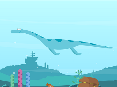 Underwater Dinosaur counting dinosaur kids plesiosaurus underwater video