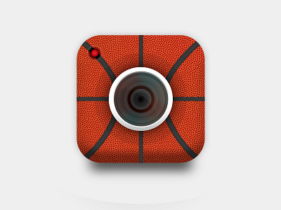 Basketball Cam App Icon app application ball basketball cam camera color icon ios iphone logo