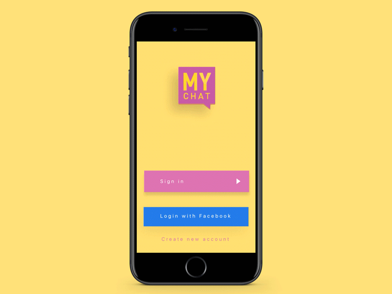 [Redesign] SignIn form for MyChat by Nang Nguyen on Dribbble