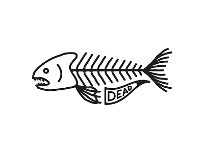 Fish black and white design fish handlettering illustration line work vector