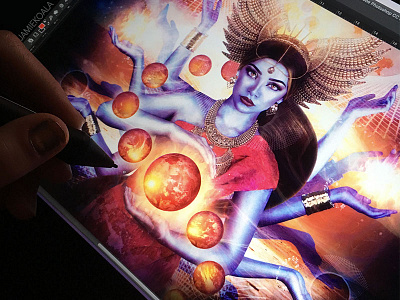 Goddess digital art digital painting goddess illustration jamie koala orissa photography