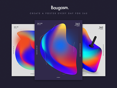 Baugasm Class 365 albania baugasm class gradient graphic design learn poster skillshare teacher tutorial