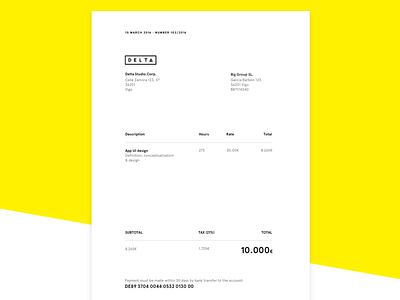 Invoice billing invoice