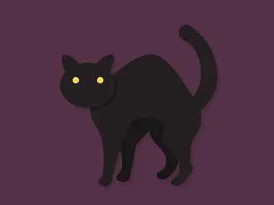 Black Cat black cat halloween illustration vectober