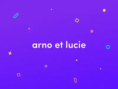 arno et lucie arno javascript landing page lucie particles