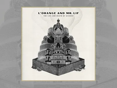 The Life and Death of Scenery adult swim album art collage hip hop monochromatic rap skull